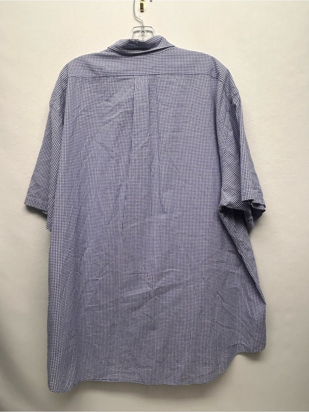 Ralph Lauren Short-Sleeve Button-Down Shirt - Blue Gingham XXL - Picture 5 of 9